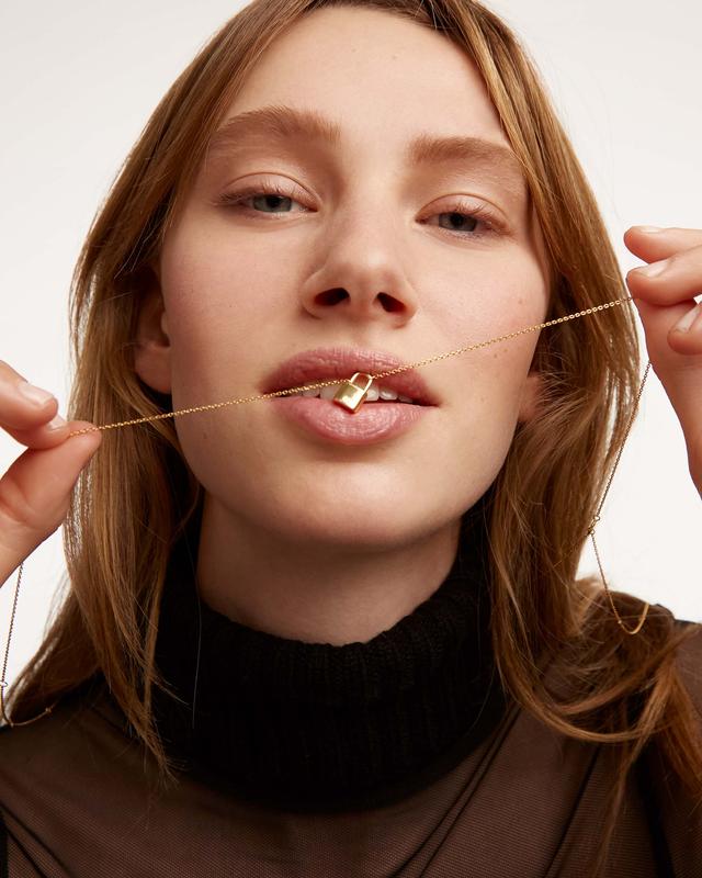 PDPAOLA Engrave Me Bond Gold Necklace