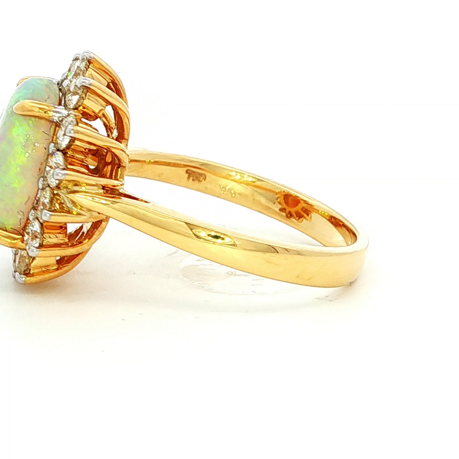 Opal and Diamond Dress Ring in Yellow Gold