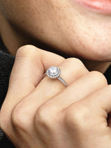 Classic Elegance Silver Ring w Clear CZ