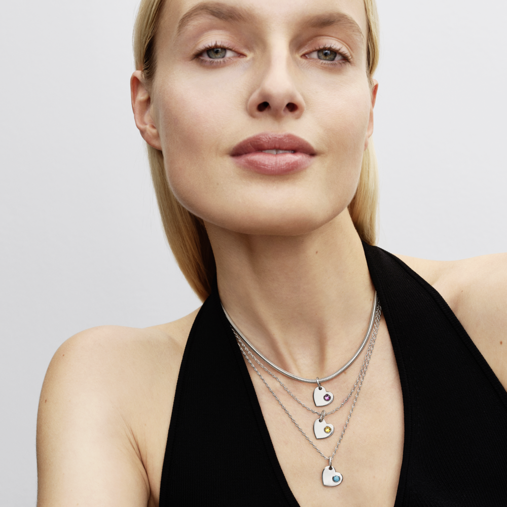 Pandora Engravable Heart Aqua Blue Stone Dangle Charm