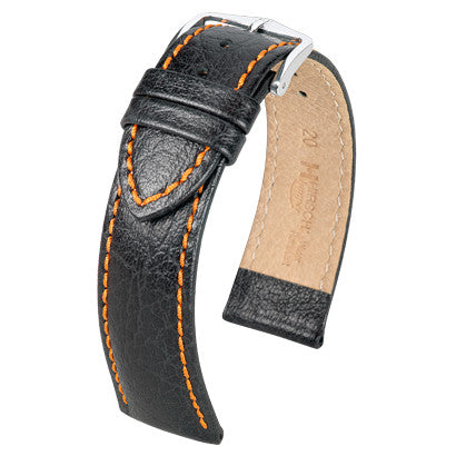 Hirsch 'Jumper' Black Leather Strap