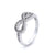 Diamond Set Infinity Ring in White Gold