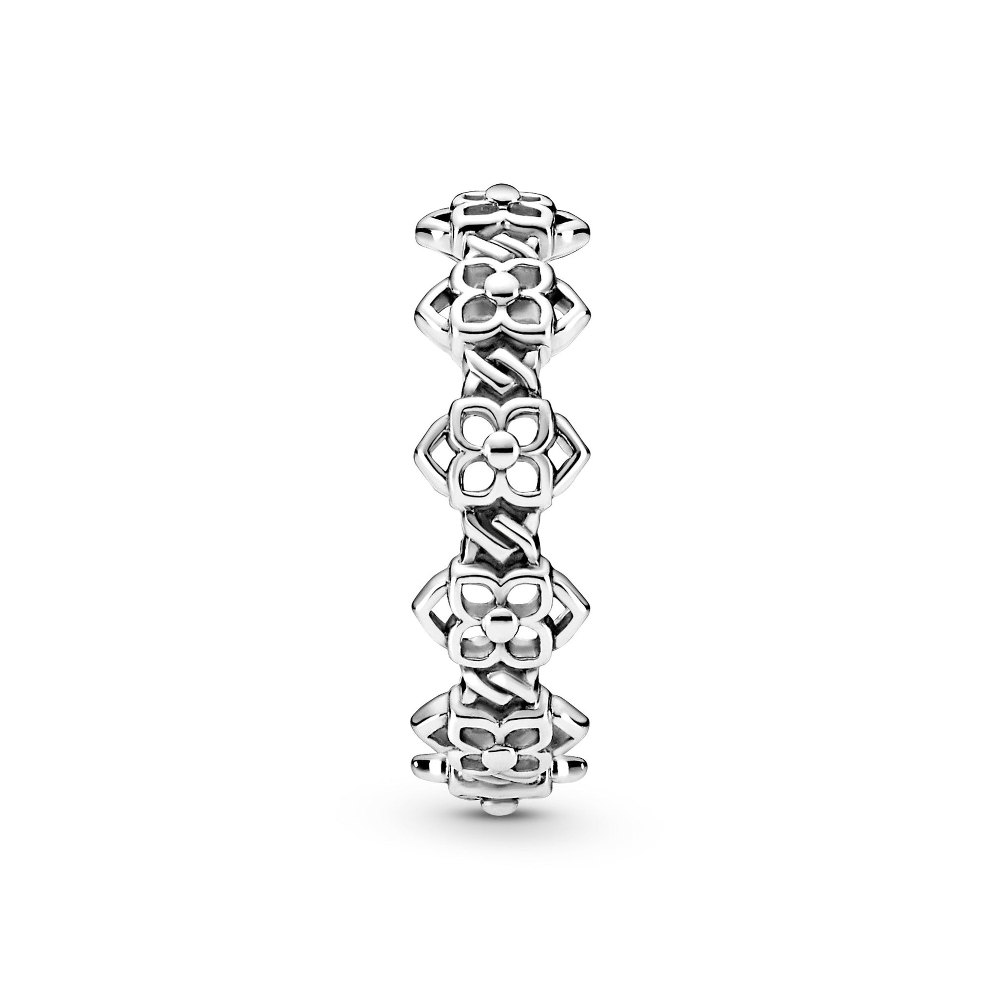 Pandora Rose flowers sterling silver ring
