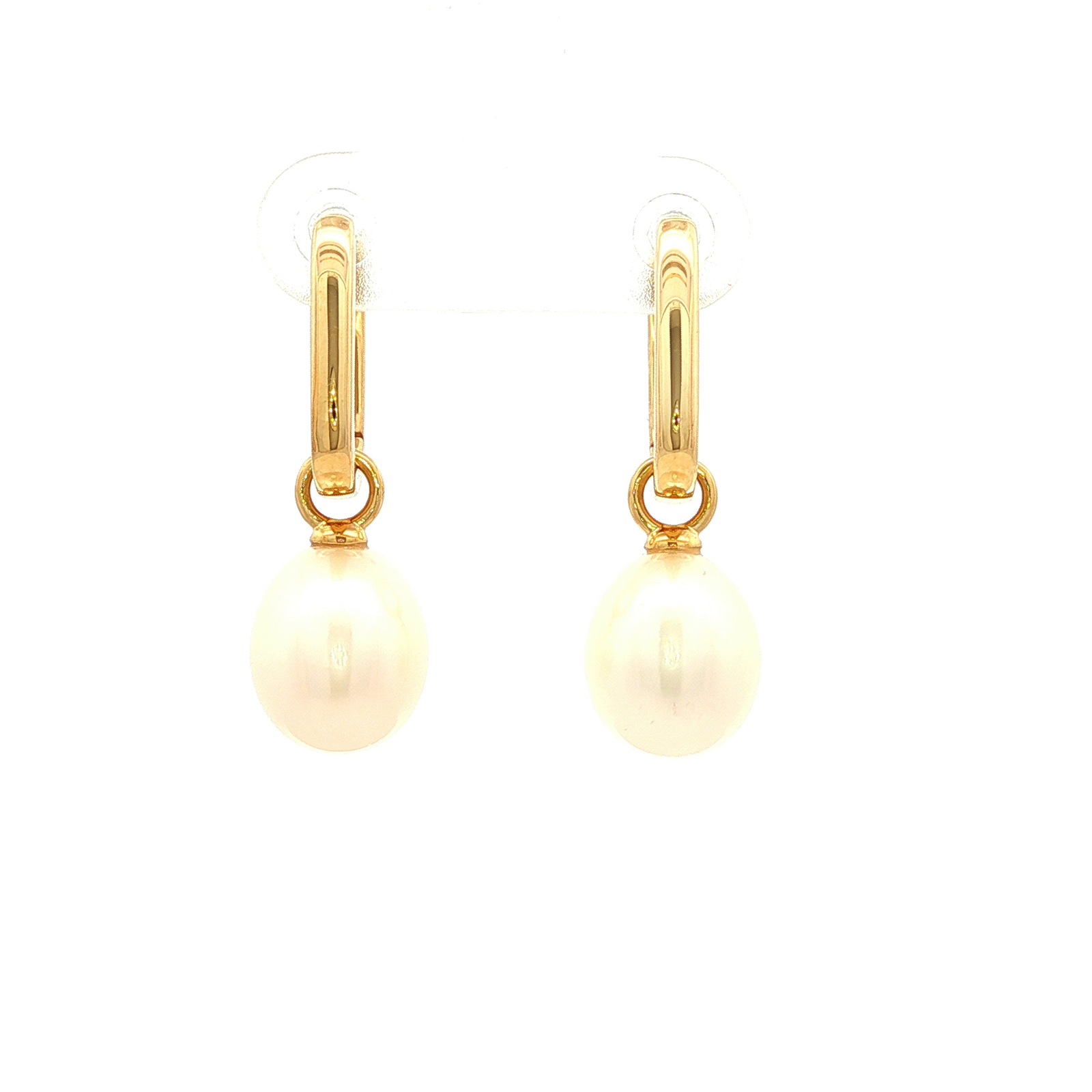 Blakely Pearl Drop Earrings in Yellow Gold