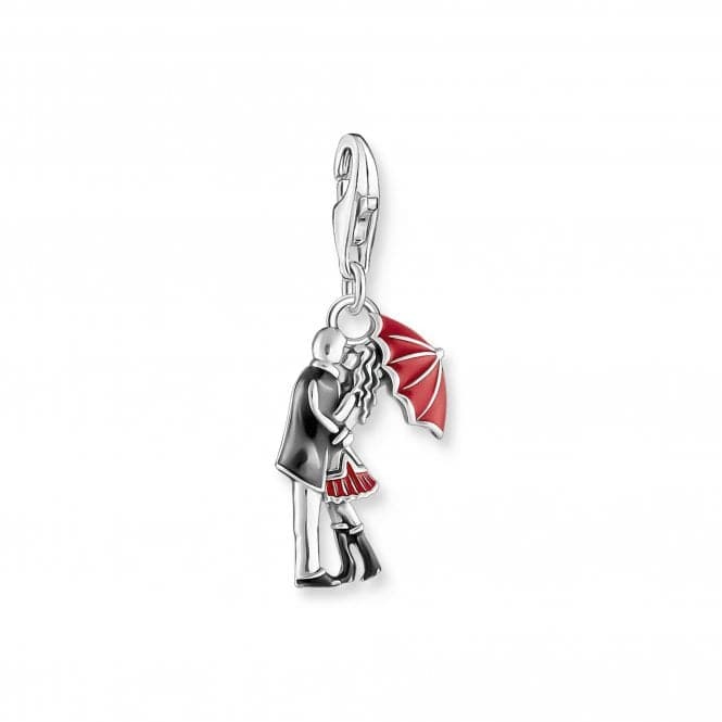 Thomas Sabo Sterling Silver Enamel Red Kissing Couple Charm