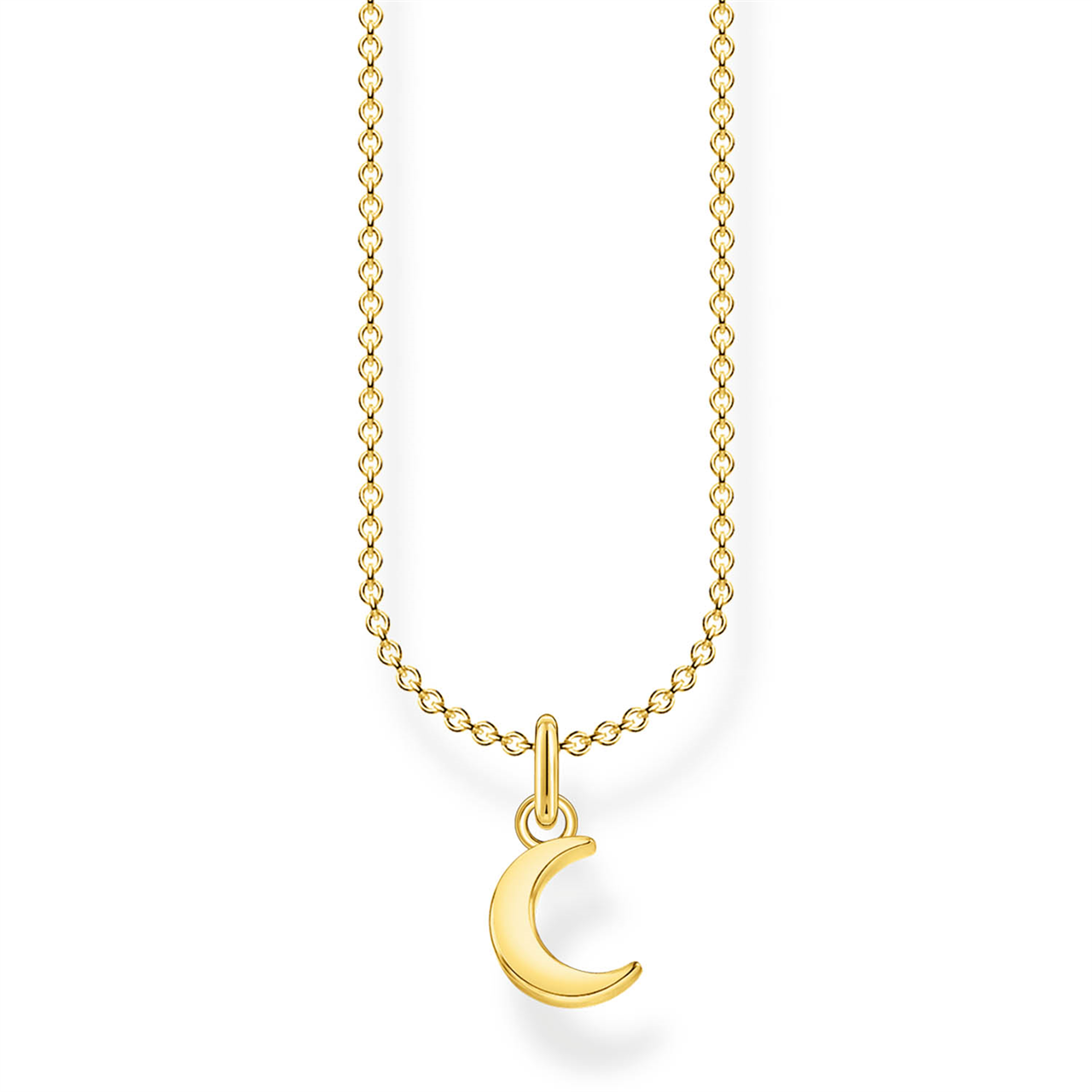 Thomas Sabo Gold Plated Charming Moon Necklace 38-45cm