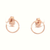 9ct Rose Gold Diamond Circle Earrings