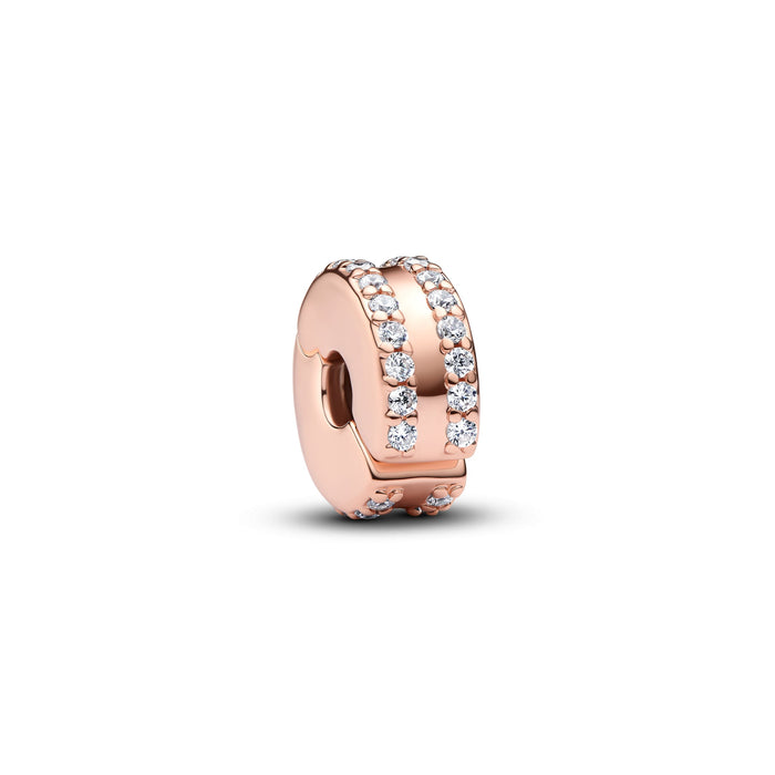 Pandora Double Lined Pavé Clip Charm