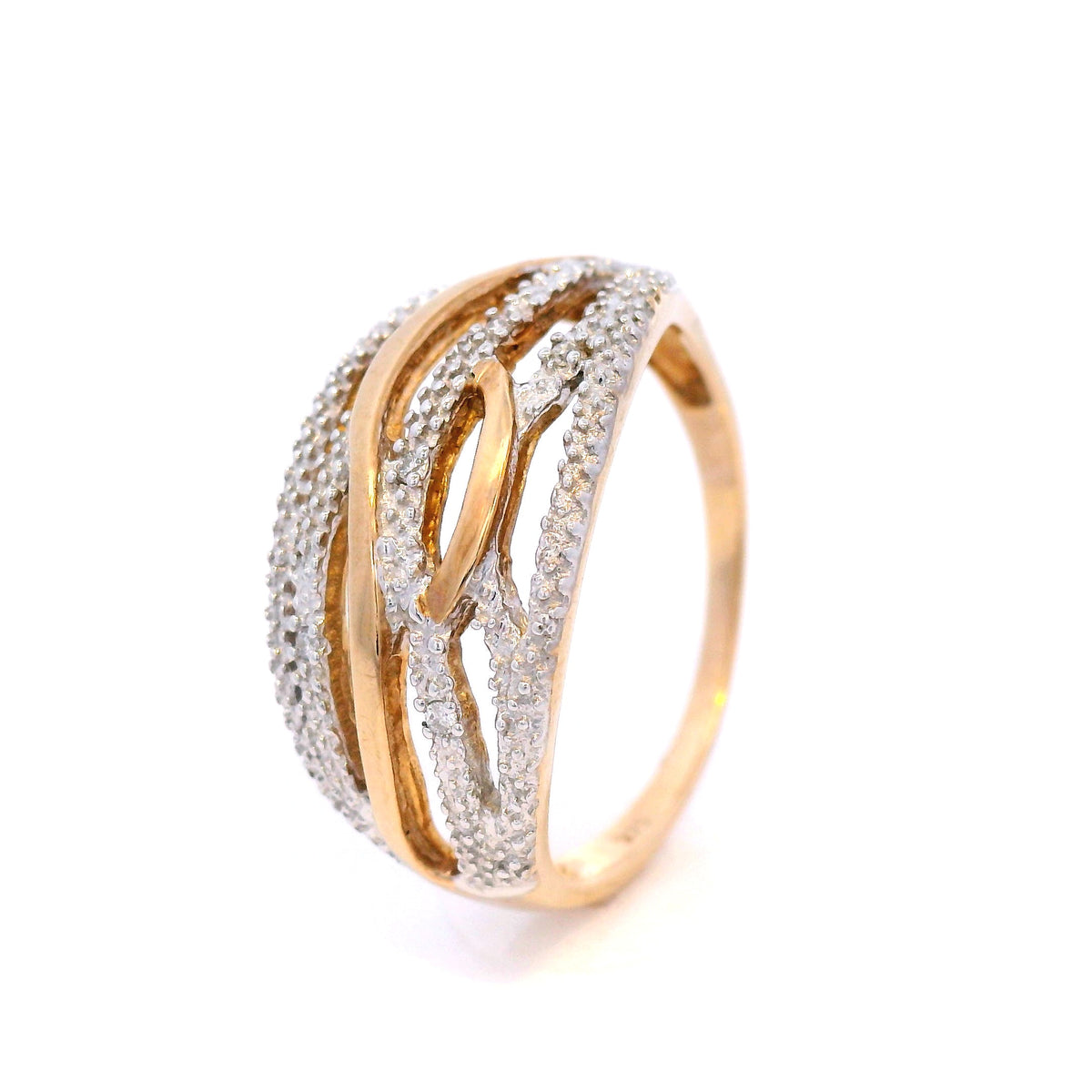 Diamond Dress Ring in Yellow Gold