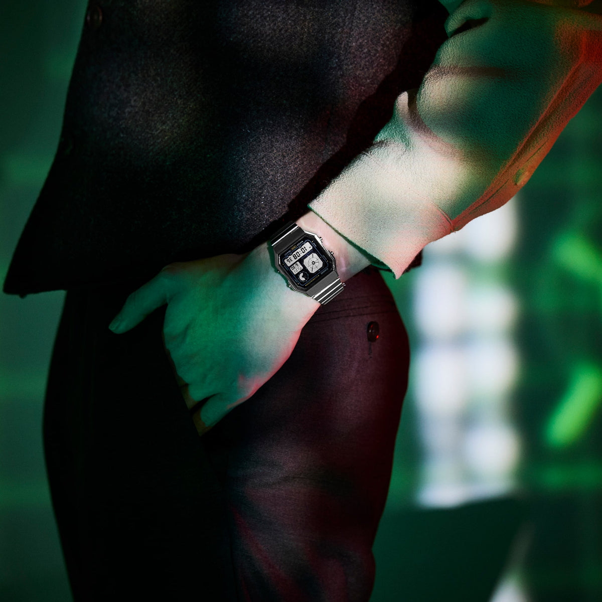 Casio Vintage Digital Stainless Steel Quartz A130WE-1A