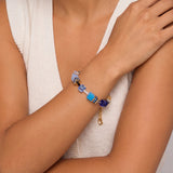 Coeur de Lion GeoCube Blue & Sand Multicolour Bracelet