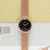 Rose Gold Oozoo Watch With Rose Gold Metal Mesh Bracelet