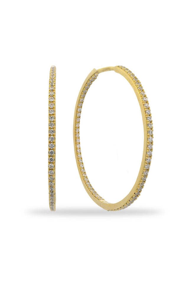 GEORGINI ELEGANT ESSENTIALS 40MM HOOP SILVER
