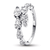 Sterling silver ring with clear cubic zirconia