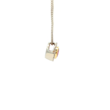 Ruby and Diamond Halo Pendant in White Gold
