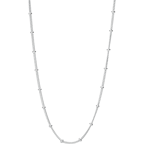 Silver beaded necklace