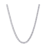 Sterling Silver Bevelled Curb Diamond Cut Chain