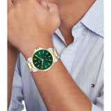Tommy Hilfiger Two-Tone Steel Green Dial Men's Watch