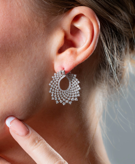 Georgini Red Carpet Sundance Earrings Silver