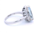 Diamond and Aquamarine Ring in White Gold