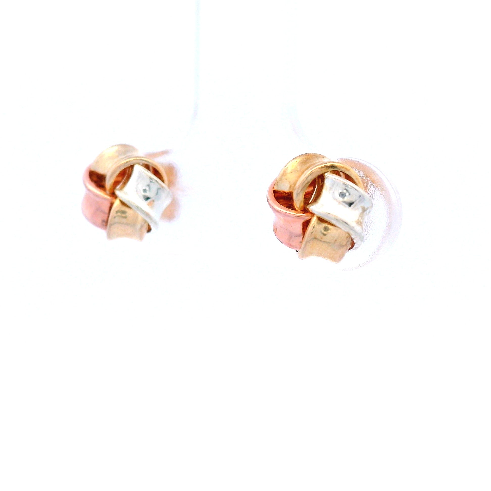 Love Knot Tri Colour Stud Earrings