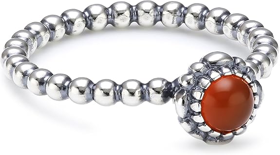July Birthday Bloom Stackable Ring