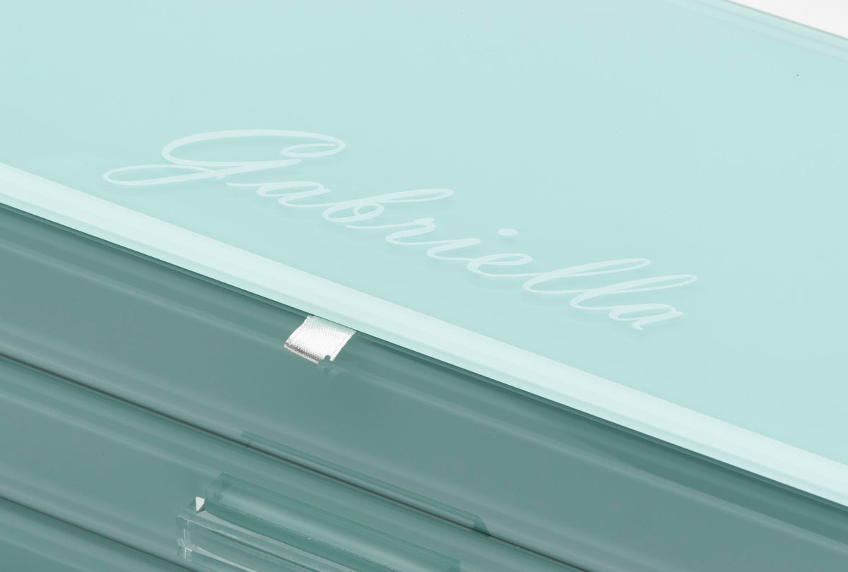 Gabriella Mint Medium Jewellery Box