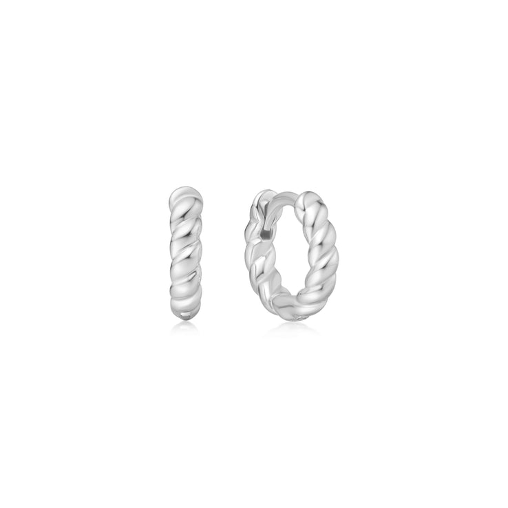 Ania Haie Texture Small Huggie Hoop Earrings