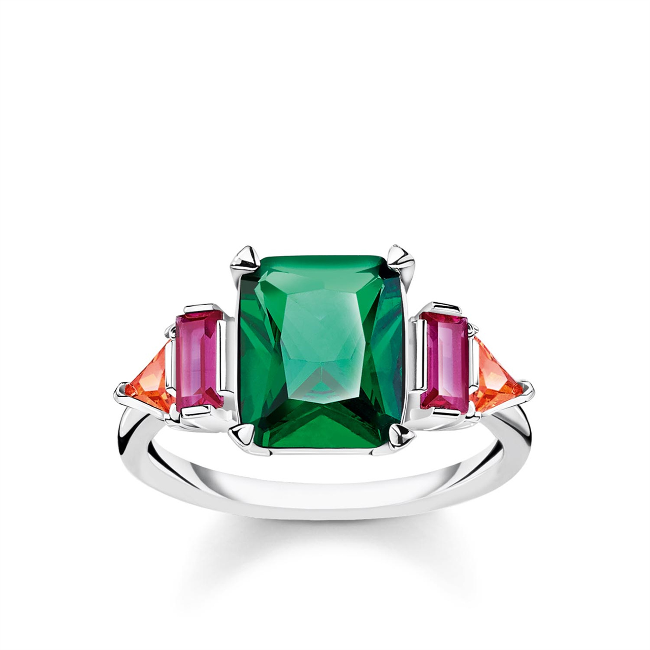Thomas Sabo Colourful Stones Green/Pink/Orange Ring