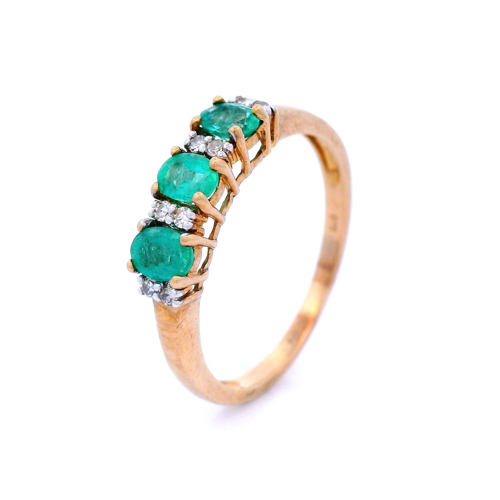 Natural Emerald & Diamond Dress Ring