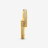 Pandora Shine Sparkling Logo Crossover Ring w Clear CZ