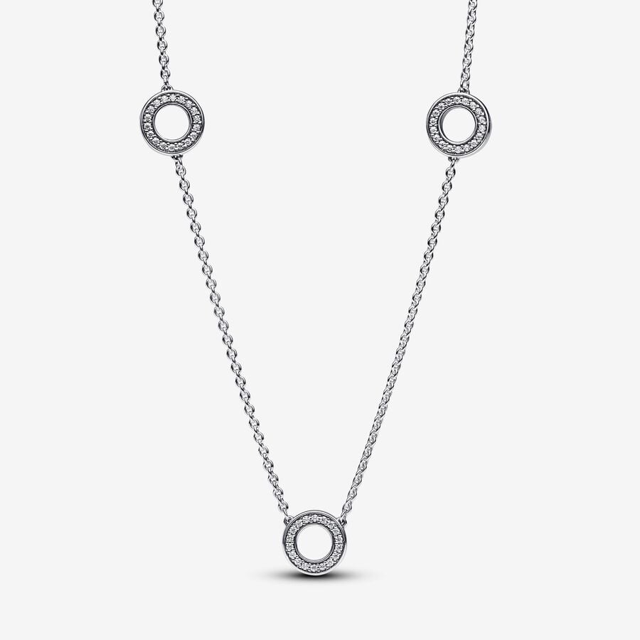 Pandora Pavé Circles Chain Necklace