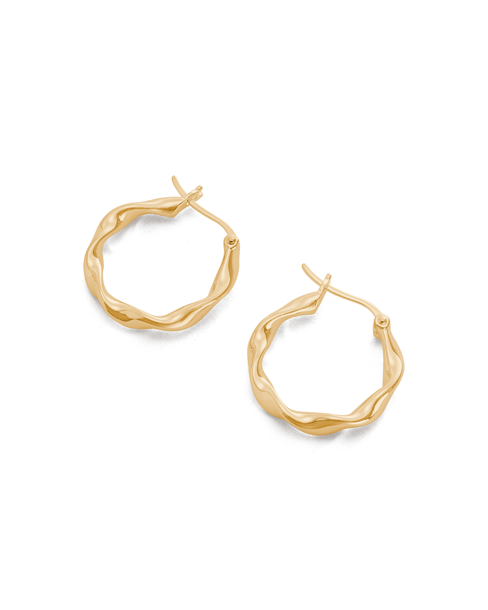 Kirstin Ash Wave Hoops Gold Plated