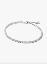14k gold-plated tennis bracelet with clear cubic zirconia
