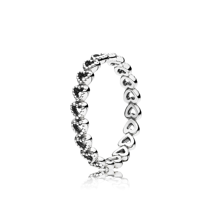 Linked Love Silver Ring Band