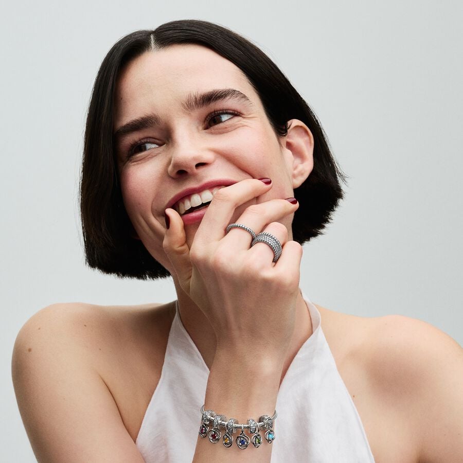 Turquoise Blue Eternity Circle Dangle Charm