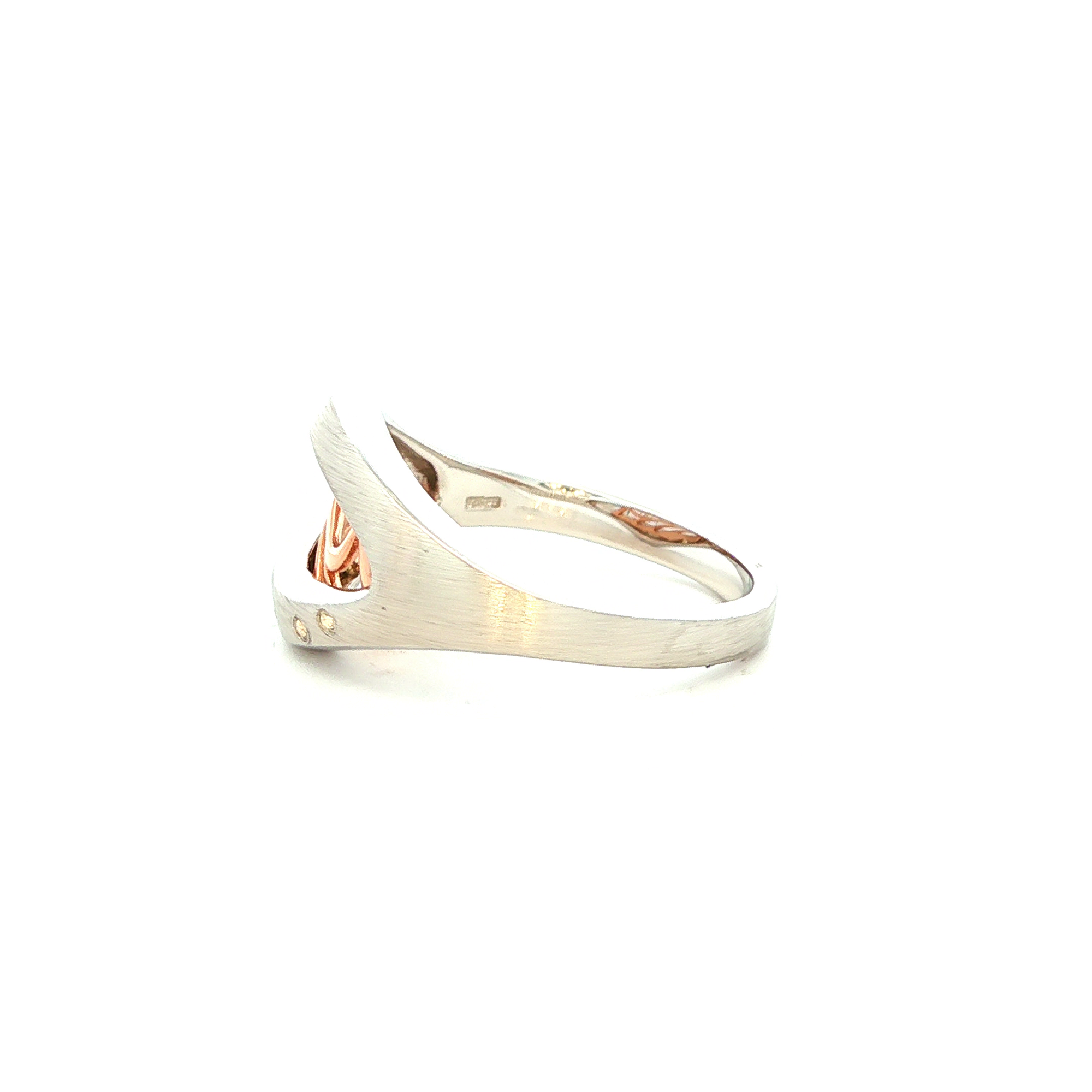 Rose Gold & Rhodium Plated Sterling Silver White Sapphire Ring