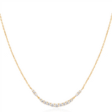 Silver Arc Pavé Necklace