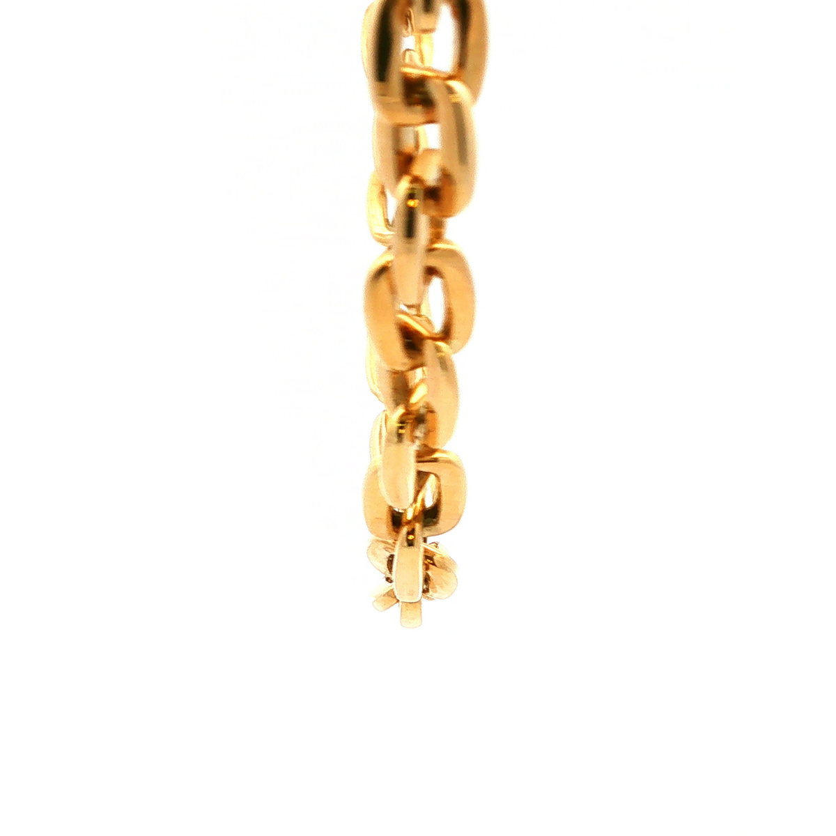 Square Link Chain Necklace in Yellow Gold