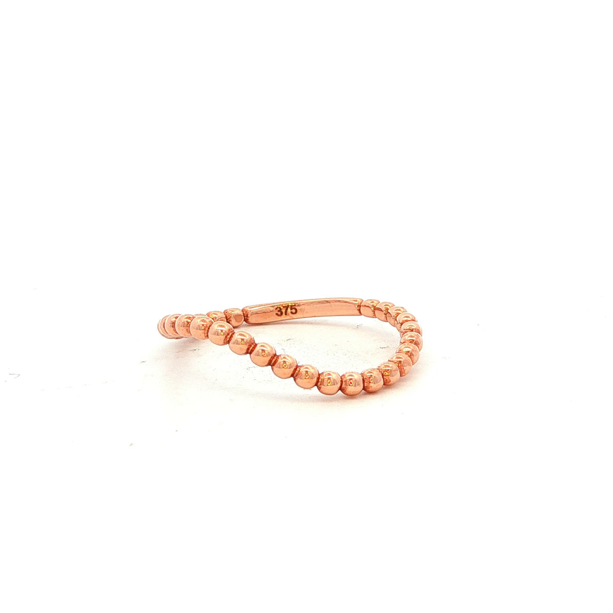 Beaded Dress Ring in Rose Gold