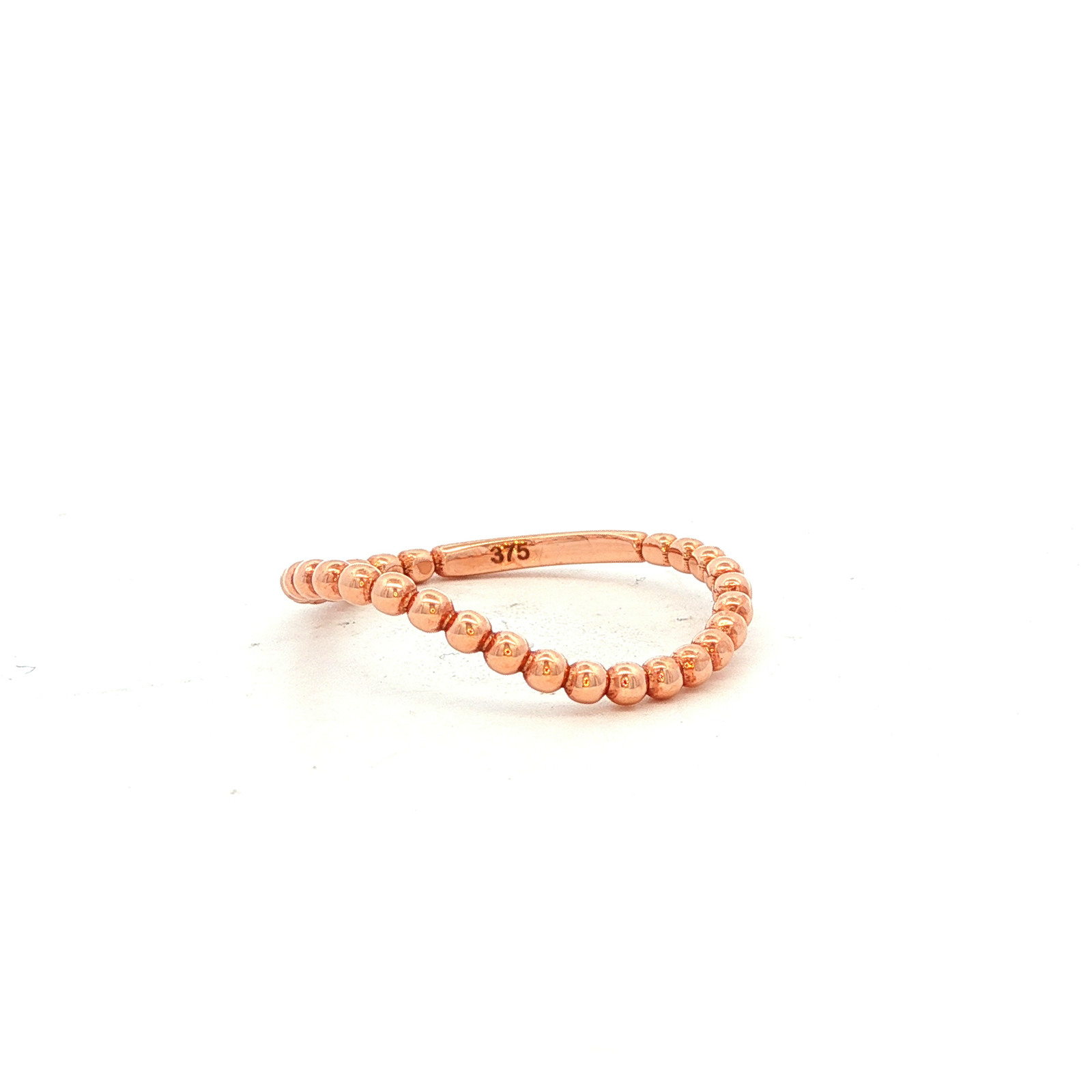 Beaded Dress Ring in Rose Gold