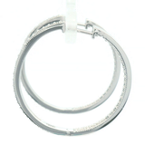 9CT W/G PAVE SET LARGE HUGGIE Dia EARRINGS TDW .50CT
