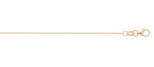 9ct Yellow Gold Oblong Trace Chain
