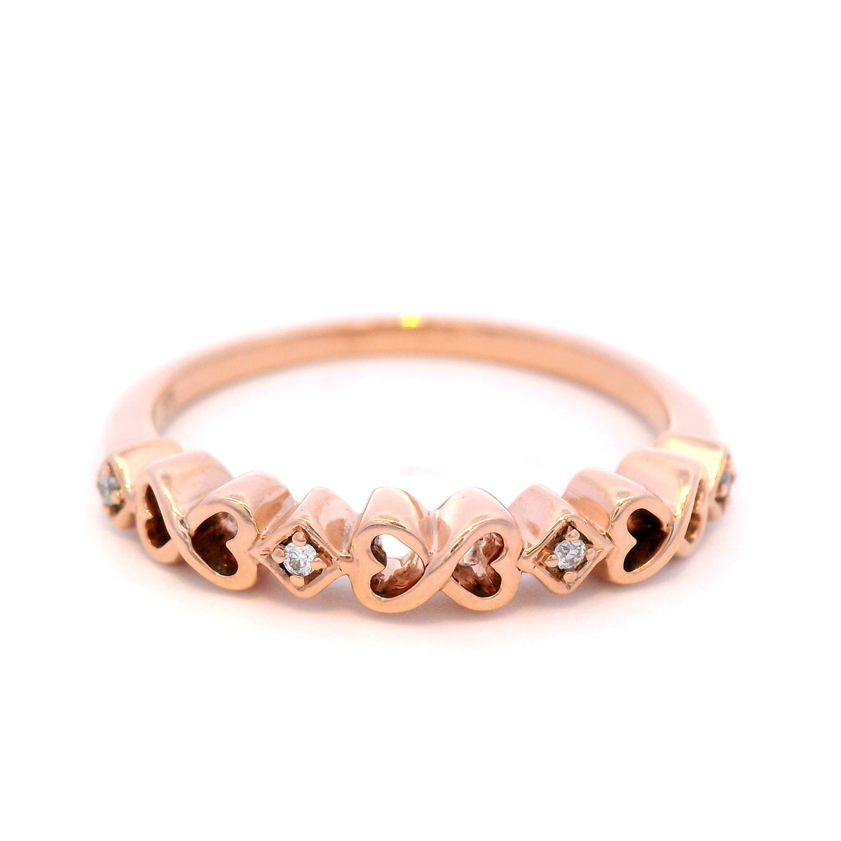 Diamond Claw Set Dress Ring in Rose Gold