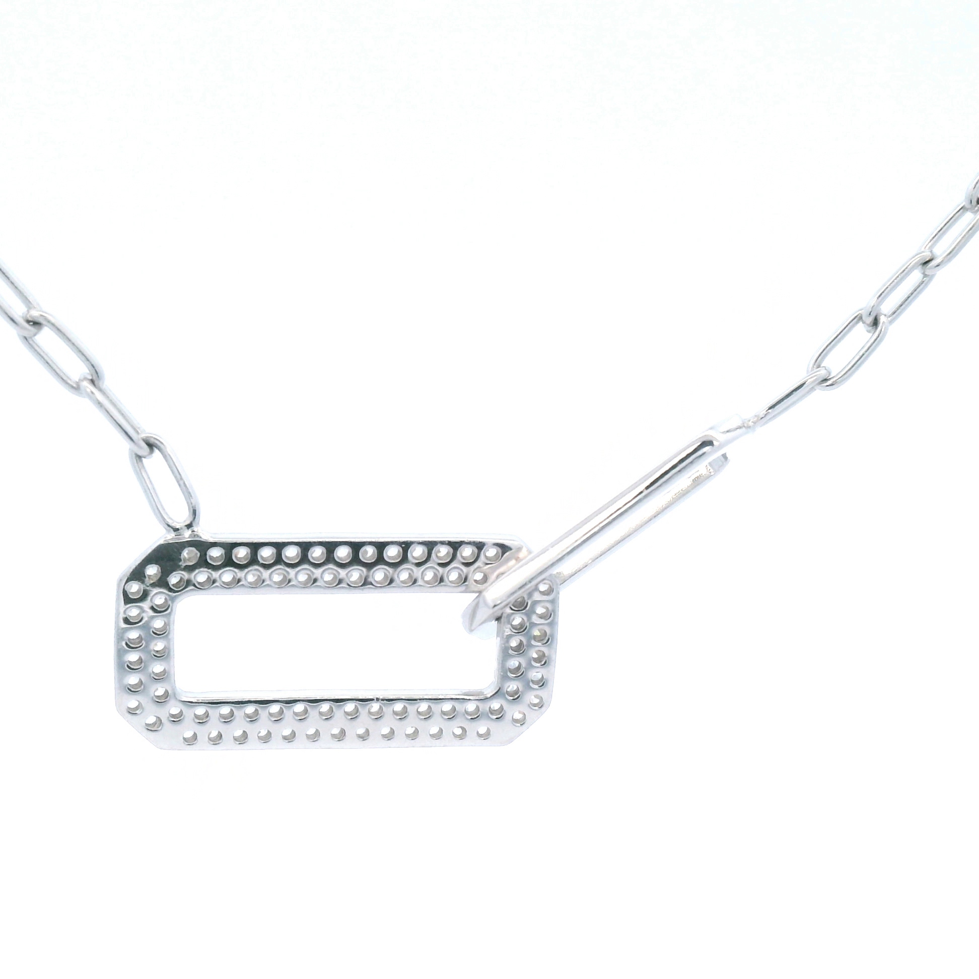 Double Claw Set Rectangle Feature With Paperclip Chain