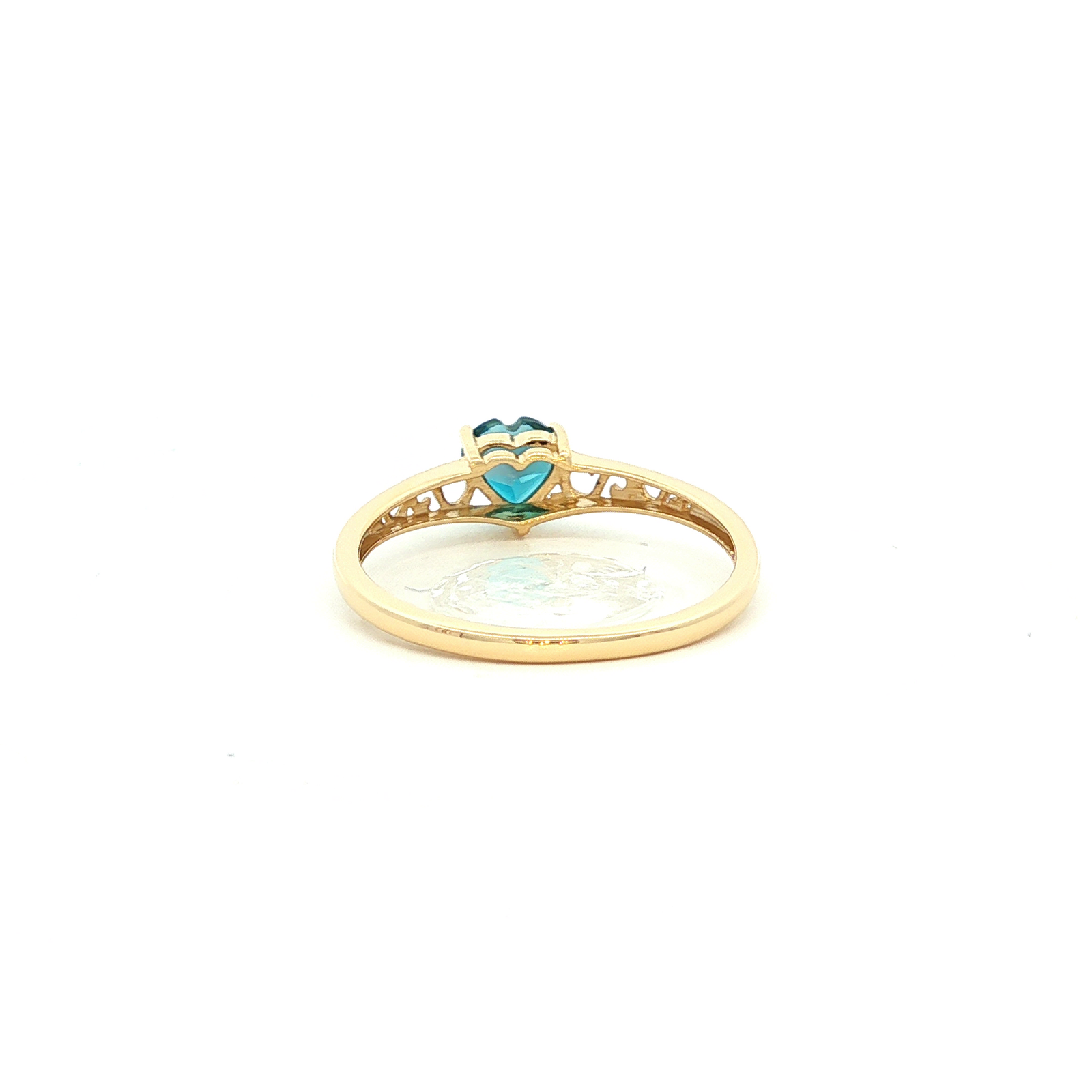 London Blue Topaz Ring in Yellow Gold
