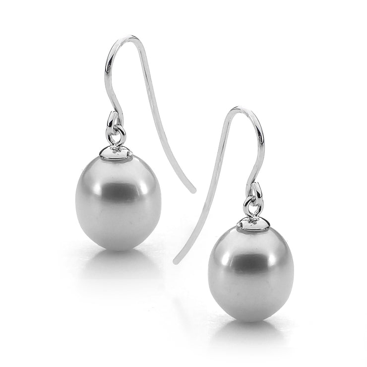 Ikecho Dyed Grey Freshwater Pearl Venus Earrings