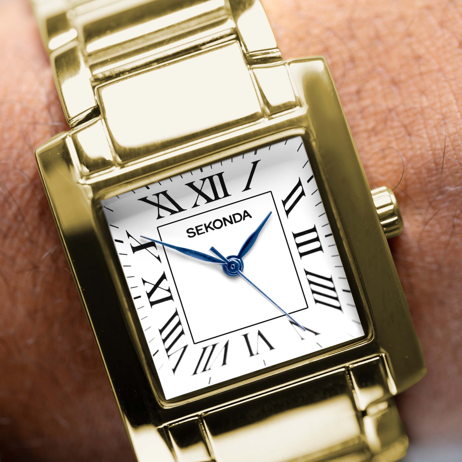 Sekonda Montreal Men's Watch  Gold Alloy Case & Bracelet with White Dial  30244