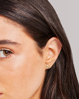 Oceane 9K Gold Clam Shell Stud Earrings