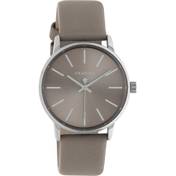 OOZOO Timepieces Grey Leather Strap